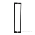 Manija de puertas de vidrio impermeable de acero inoxidable negro